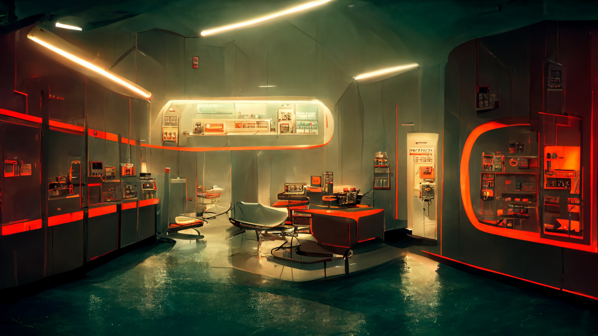 A retrofuturistic laboratory